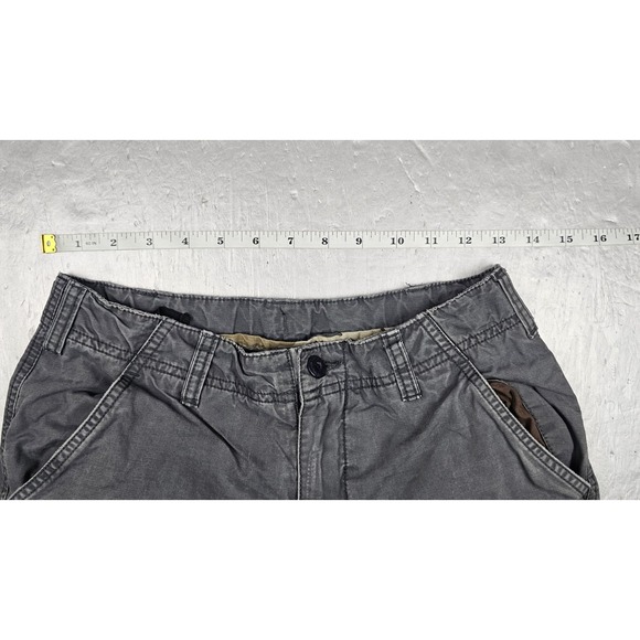 Vintage Gap Cargo Pants Womens 14 Regular Gray Military Patches Skater Grundge - Picture 3 of 10